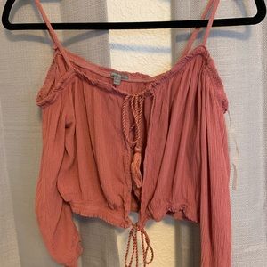 Pink crop top